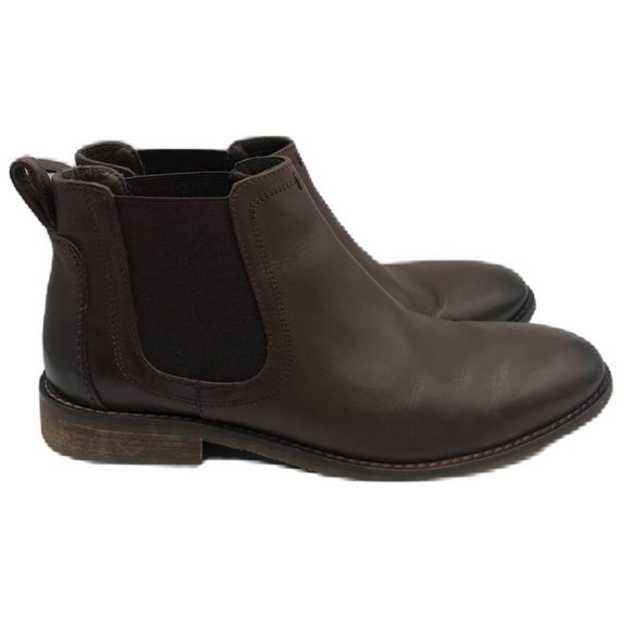 Nunn Bush Men's Brown Leather Ankle Boots Size 8.5 Memory Foam Dual Comfort - Picture 1 of 13